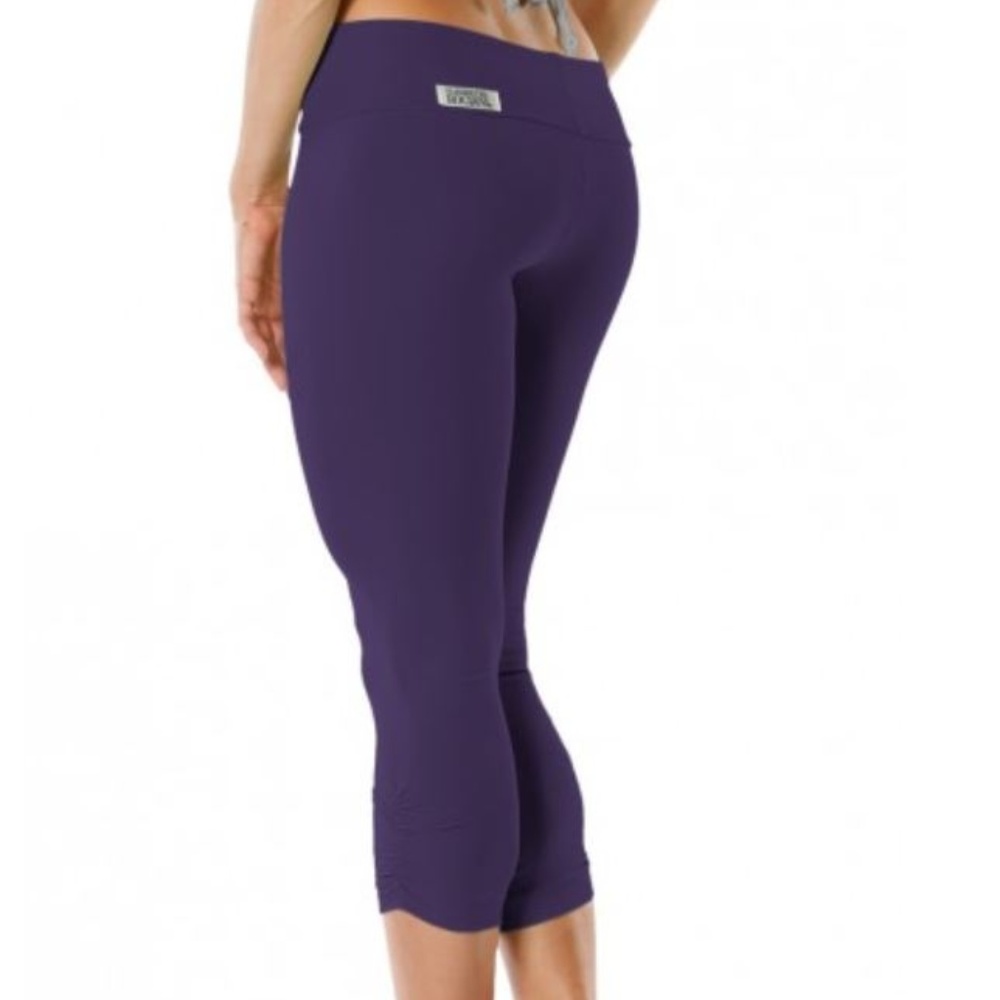 SPORT BAND SIDE GATHER 3/4 LEGGINGS - SUPPLEX